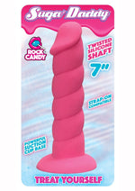Load image into Gallery viewer, Suga' Daddy Silicone Dildo - Pink - 7in