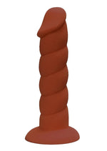Load image into Gallery viewer, Suga' Daddy Silicone Dildo - Brown/Chocolate - 8in