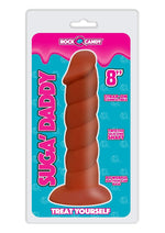 Load image into Gallery viewer, Suga' Daddy Silicone Dildo - Brown/Chocolate - 8in