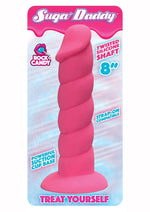Load image into Gallery viewer, Suga' Daddy Silicone Dildo - Pink - 8in