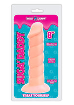 Load image into Gallery viewer, Suga' Daddy Silicone Dildo - Flesh/Vanilla - 8in