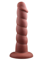 Load image into Gallery viewer, Suga' Daddy Silicone Dildo - Brown/Chocolate - 9.5in