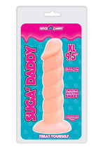 Load image into Gallery viewer, Suga' Daddy Silicone Dildo - Flesh/Vanilla - 9.5in