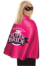 Load image into Gallery viewer, Super Bride Cape and Mask - Black/Pink - Set