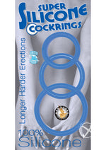 Load image into Gallery viewer, Super Silicone Cock Rings - Blue - 3 Pack
