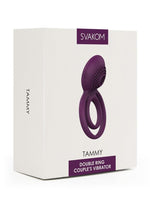 Load image into Gallery viewer, Svakom Tammy Silicone Rechargeable Clitoral Stimulator Couple&#39;s Ring - Purple
