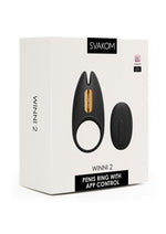 Load image into Gallery viewer, Svakom Winni 2 Silicone Cock Ring - Black/Gold
