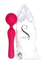 Load image into Gallery viewer, Swan The Swan Sceptre Rechargeable Silicone Dual End Wand Massager - Magenta/Red