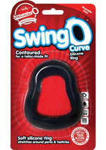 Load image into Gallery viewer, Swingo Curve Silicone Cock Ring - Black
