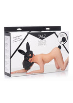 Load image into Gallery viewer, Tailz Bunny Tail Anal Plug and Mask - Black - Set
