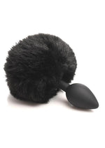 Load image into Gallery viewer, Tailz Fluffy Bunny Tail Silicone Plug - Black
