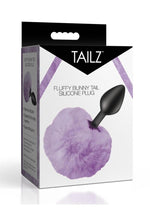 Load image into Gallery viewer, Tailz Fluffy Bunny Tail Silicone Plug - Purple