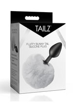 Load image into Gallery viewer, Tailz Fluffy Bunny Tail Silicone Plug - White