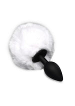 Load image into Gallery viewer, Tailz Fluffy Bunny Tail Silicone Plug - White