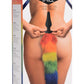 Tailz Rainbow Tail Silicone Butt Plug - Multicolor/Rainbow