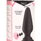 Tailz Snap-On Silicone Anal Plug - Black/Pink - Large