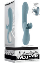 Load image into Gallery viewer, Take Your Flick Rechargeable Silicone Dual Vibrator - Blue
