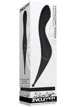 Load image into Gallery viewer, Tantalizing Teaser Rechargeable Silicone Dual End Vibrator - Black
