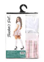 Load image into Gallery viewer, Teacher's Pet Private Schoolgirl Costume - Pink/White - One Size - 3 Piece