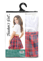 Load image into Gallery viewer, Teacher's Pet Schoolgirl Costume - Red/White - One Size - 2 Piece