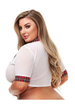 Load image into Gallery viewer, Teacher&#39;s Pet - Schoolgirl Top - Red/White - Queen
