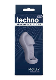 Techno Molly Rechargeable Silicone App Compatible Vibrator - Gray/Grey