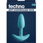 Techno Trance Rechargeable Silicone App Compatible Anal Plug - Blue