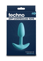 Load image into Gallery viewer, Techno Trance Rechargeable Silicone App Compatible Anal Plug - Blue