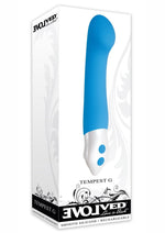 Load image into Gallery viewer, Tempest G Rechargeable Smooth Silicone G-Spot Vibrator - Blue/White
