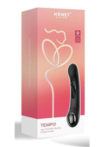 Load image into Gallery viewer, Tempo Pressure Sensing App Controlled Kinky Finger Tapping Rechargeable Silicone G-Spot Vibrator - Black