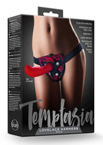 Load image into Gallery viewer, Temptasia Lovelace Harness with Bullet - Red
