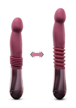 Load image into Gallery viewer, Temptasia Trixie Rechargeable Silicone Thrusting Dildo - Purple/Wine