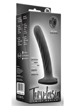 Load image into Gallery viewer, Temptasia Twist Silicone Dildo - Black - Medium - 5.5in