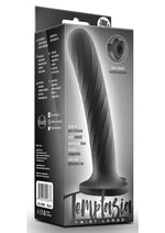 Load image into Gallery viewer, Temptasia Twist Silicone Dildo - Black - Large - 7in