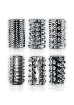 Load image into Gallery viewer, The 9&#39;s - Crystalline Cock Sleeves - Clear - 6 Per Pack
