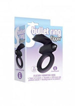 Load image into Gallery viewer, The 9&#39;s - S-Bullet Ring Flipper Silicone Vibrating Cock Ring - Black
