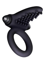 Load image into Gallery viewer, The 9&#39;s - S-Bullet Ring Tongue Silicone Vibrating Cock Ring
