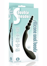 Load image into Gallery viewer, The 9&#39;s - S-Double Header Double Ended Silicone Anal Beads - Black
