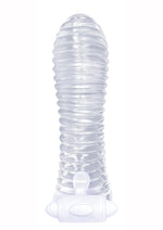 Load image into Gallery viewer, The 9&#39;s - Vibrating Sextenders, Ribbed - Clear
