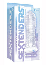 Load image into Gallery viewer, The 9&#39;s - Vibrating Sextenders, Ribbed - Clear
