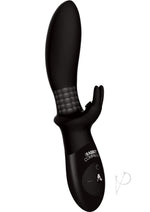 Load image into Gallery viewer, The Backdoor Beaded Rabbit Rechargeable Silicone Vibrator with Dual Prostate and G-Spot Stimulation with Rotating Beads - Black
