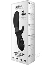 Load image into Gallery viewer, The Backdoor Beaded Rabbit Rechargeable Silicone Vibrator with Dual Prostate and G-Spot Stimulation with Rotating Beads - Black
