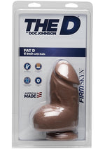 Load image into Gallery viewer, The D Fat D Firmskyn Dildo with Balls - Brown/Caramel - 6in
