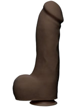 Load image into Gallery viewer, The D Master D Ultraskyn Dildo with Balls - Black/Chocolate - 12in
