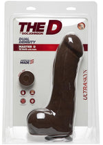 Load image into Gallery viewer, The D Master D Ultraskyn Dildo with Balls - Black/Chocolate - 12in
