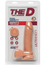 Load image into Gallery viewer, The D Perfect D Ultraskyn Dildo with Balls - Flesh/Vanilla - 7in
