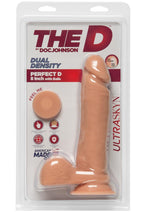 Load image into Gallery viewer, The D Perfect D Ultraskyn Dildo with Balls - Flesh/Vanilla - 8in

