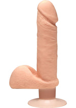 Load image into Gallery viewer, The D Perfect D Ultraskyn Vibrating Dildo with Balls - Flesh/Vanilla - 7in
