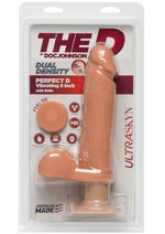 Load image into Gallery viewer, The D Perfect D Ultraskyn Vibrating Dildo with Balls - Vanilla - 8in
