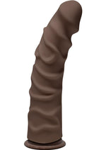 Load image into Gallery viewer, The D Ragin D Ultraskyn Dildo - Black/Chocolate - 8in

